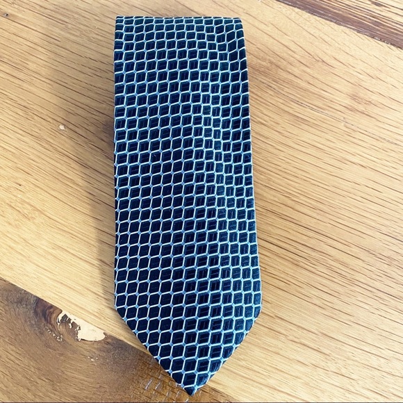 insignia by martin wang Other - Insignia by Martin Wang Black and Gray Geometric Print Tie